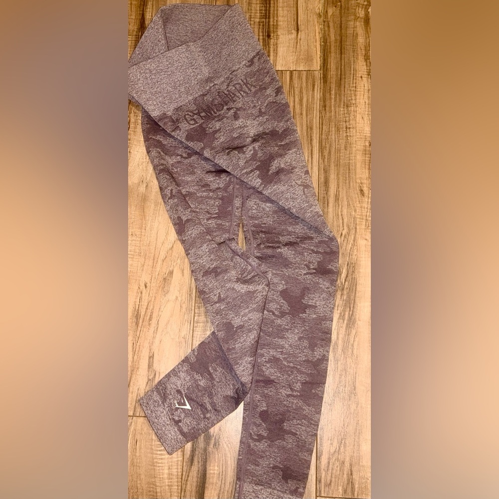 Gymshark Purple Camouflage Leggings